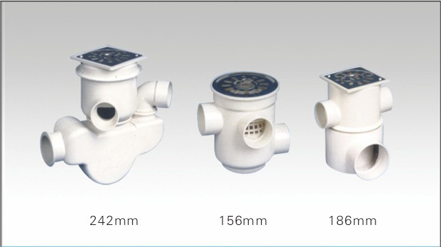 The same layer of multi channel anti dry floor drain